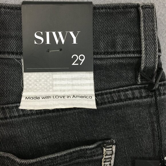 NWT Siwy Jean Womens Skinny Slim Fit Size 29 Giavanna Dace with Wolves Black - Picture 9 of 14